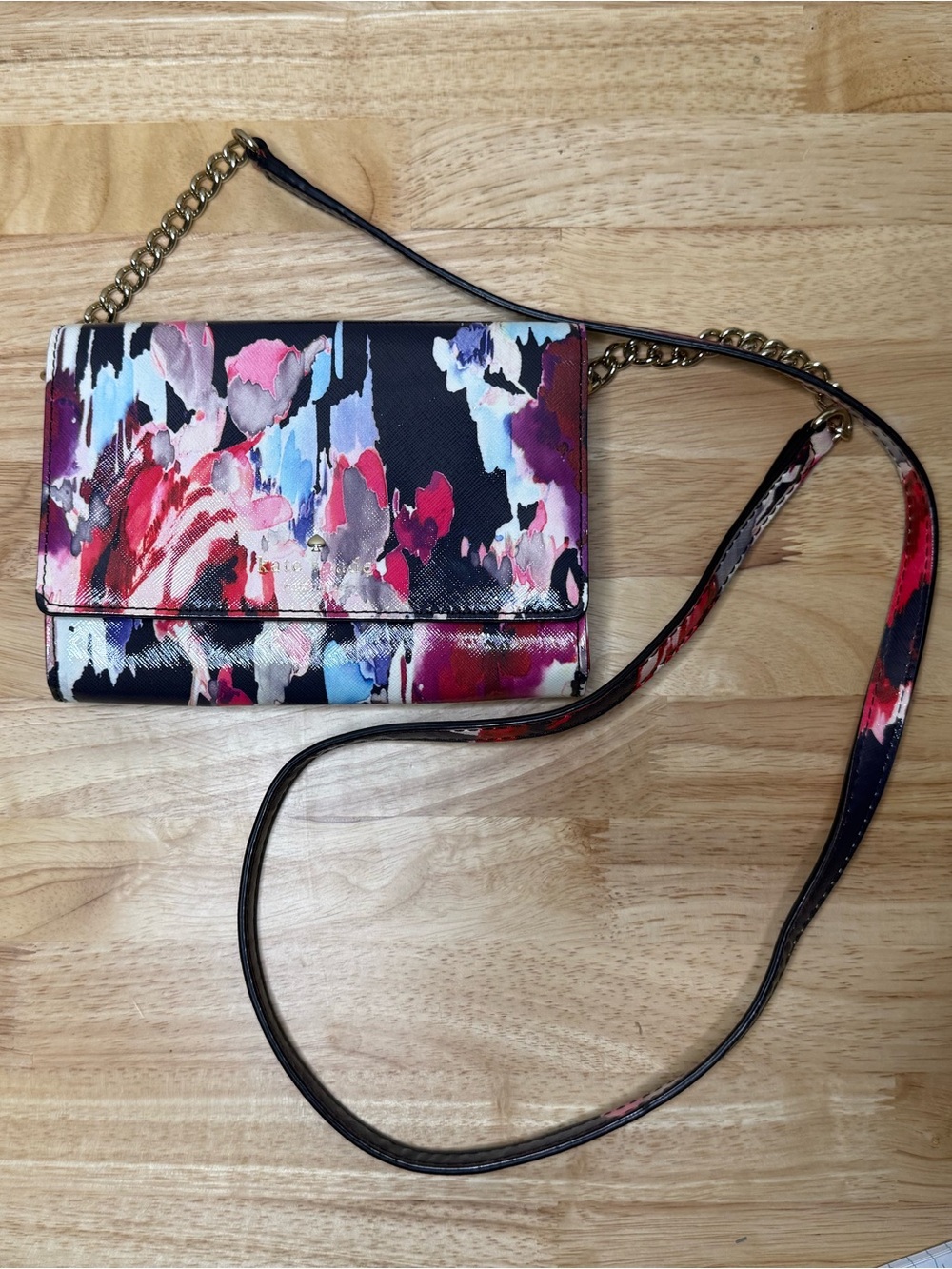 kate spade Laurel Way Blurry Floral Print Storybook Lining Crossbody Bag 2015 - Picture 2 of 13